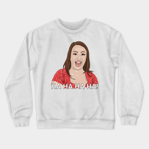 Jess - hahaha Crewneck Sweatshirt by Ofthemoral